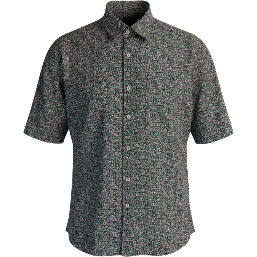Good Man Brand Mens XXL Short Sleeve Floral Button Down Shirt 100% Cotton 2513